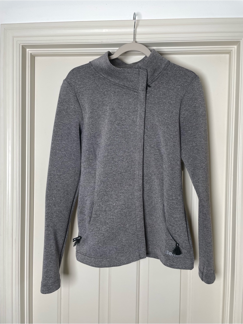 BENCH Gray Zip-Front Heathered Jacket